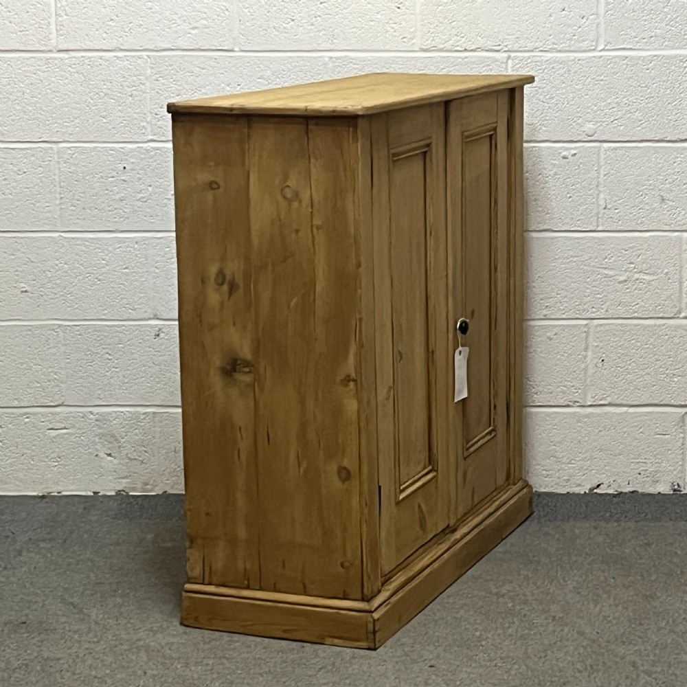 Old English Pine 2 Door School Cupboard View II