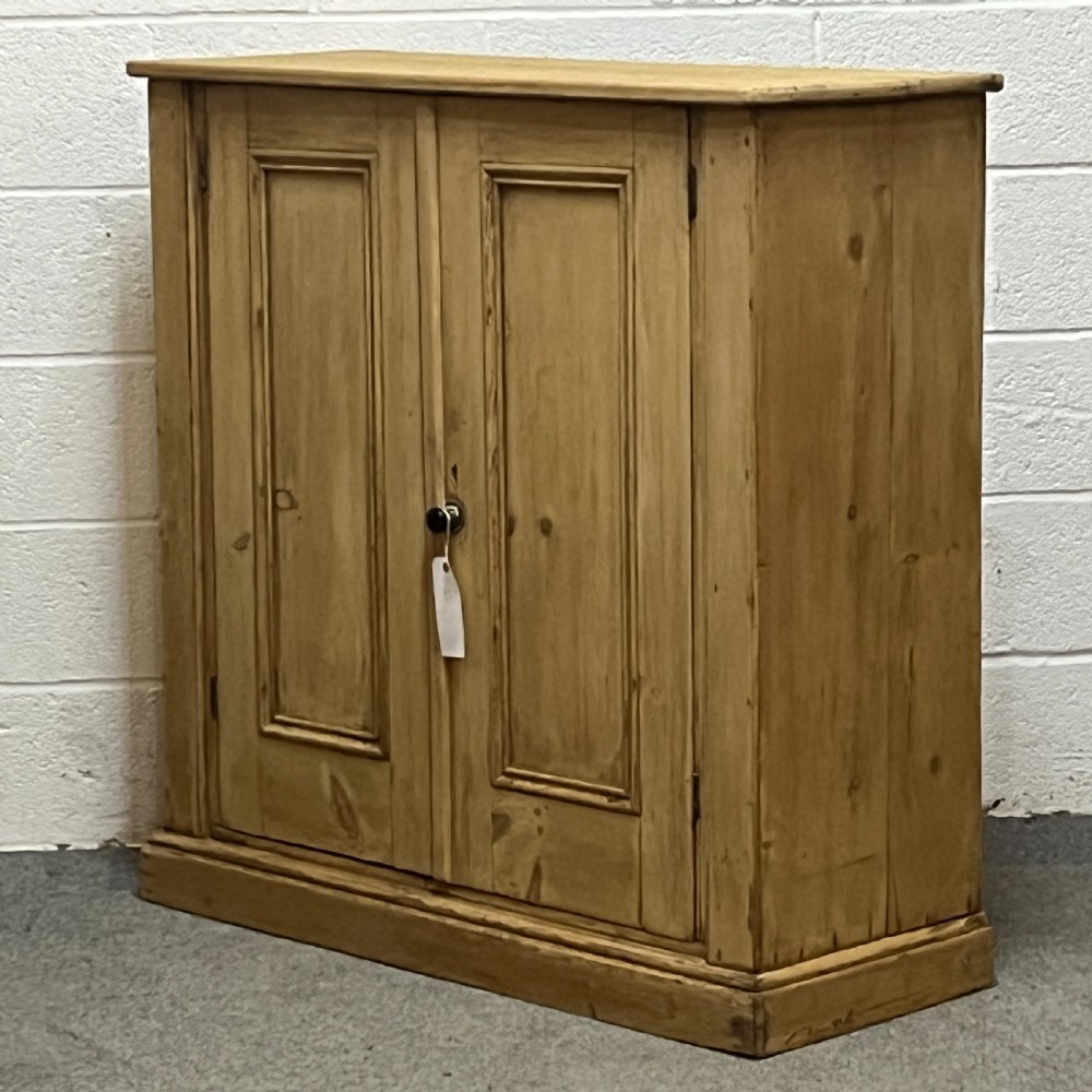 Old English Pine 2 Door School Cupboard View III