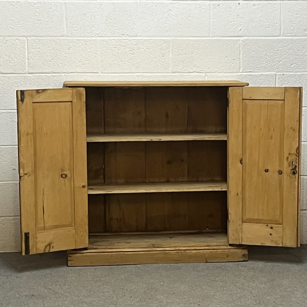Old English Pine 2 Door School Cupboard View IV