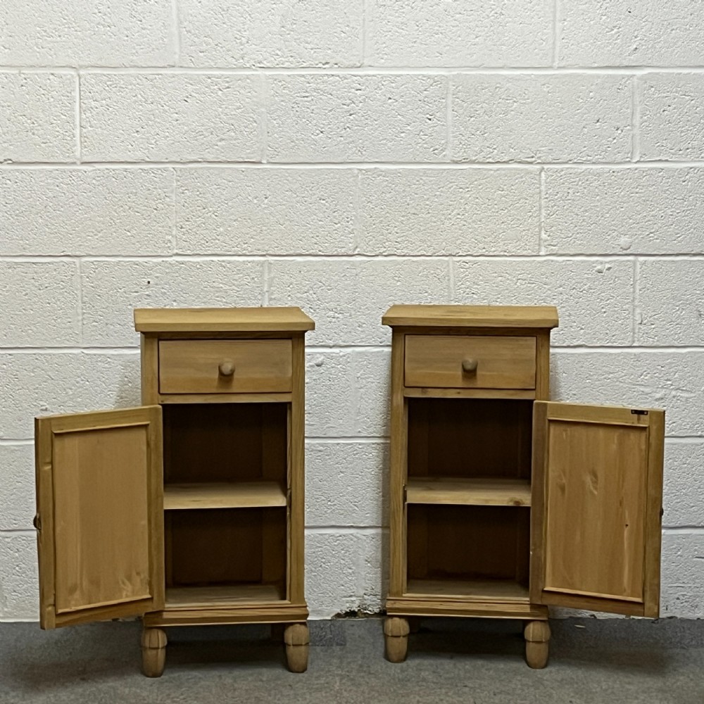 Pair Of Antique Pine Bedside Cupboards View II