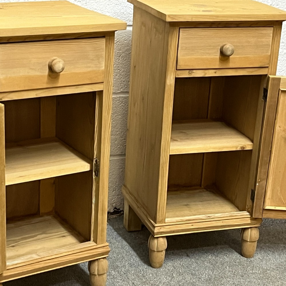 Pair Of Antique Pine Bedside Cupboards View III