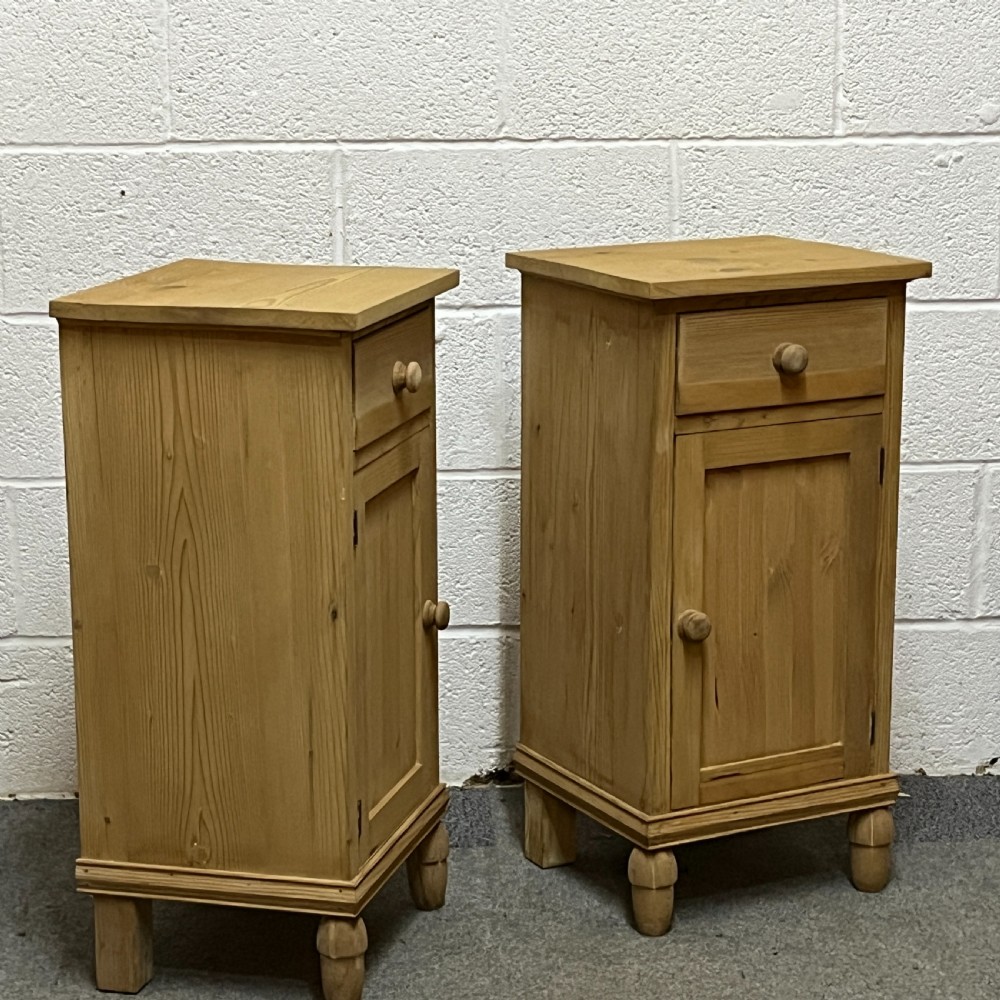 Pair Of Antique Pine Bedside Cupboards View IV