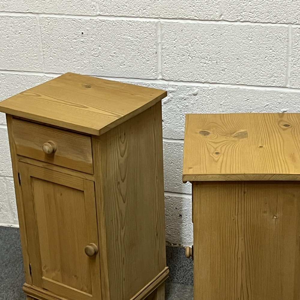 Pair Of Antique Pine Bedside Cupboards View VI