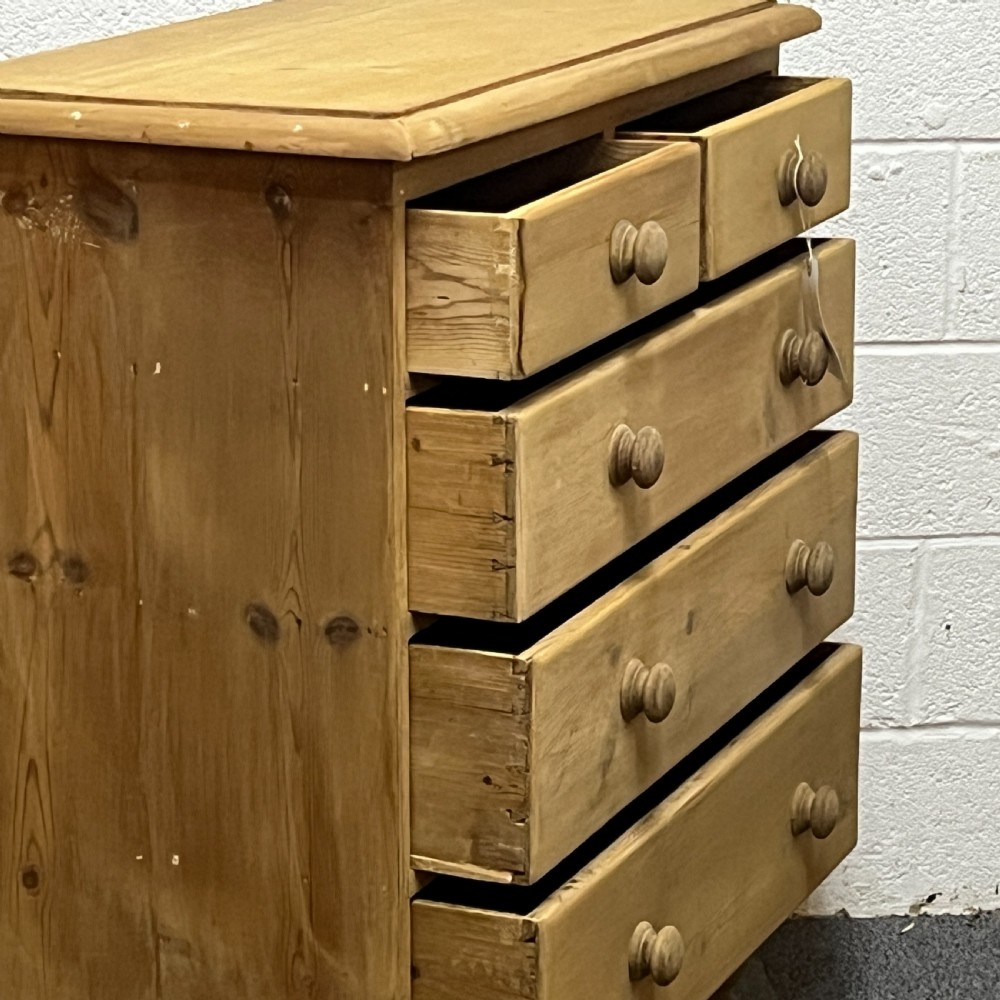 Tall Victorian Pine Chest Of Drawers View VII