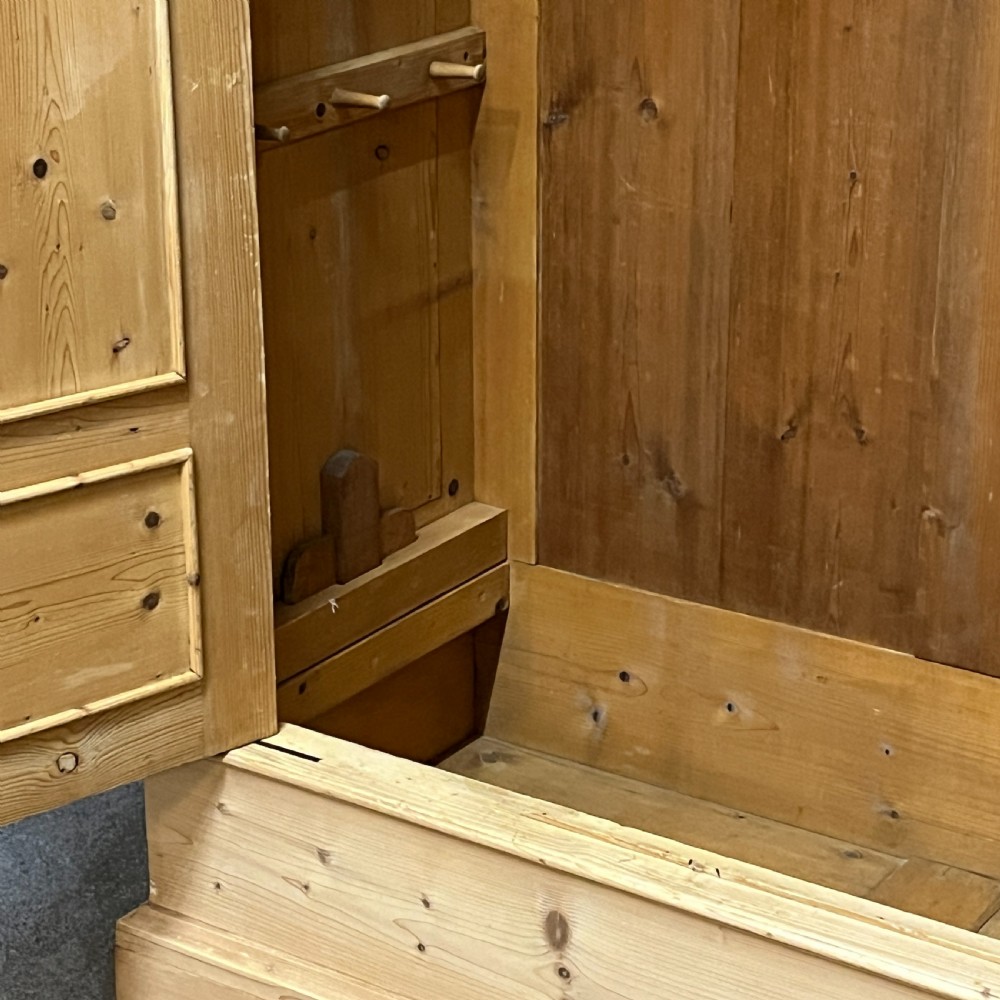 Small Double Antique Pine Wardrobe (Dismantles) View VII