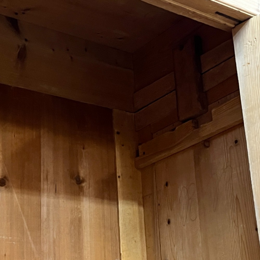 Small Double Antique Pine Wardrobe (Dismantles) View VIII