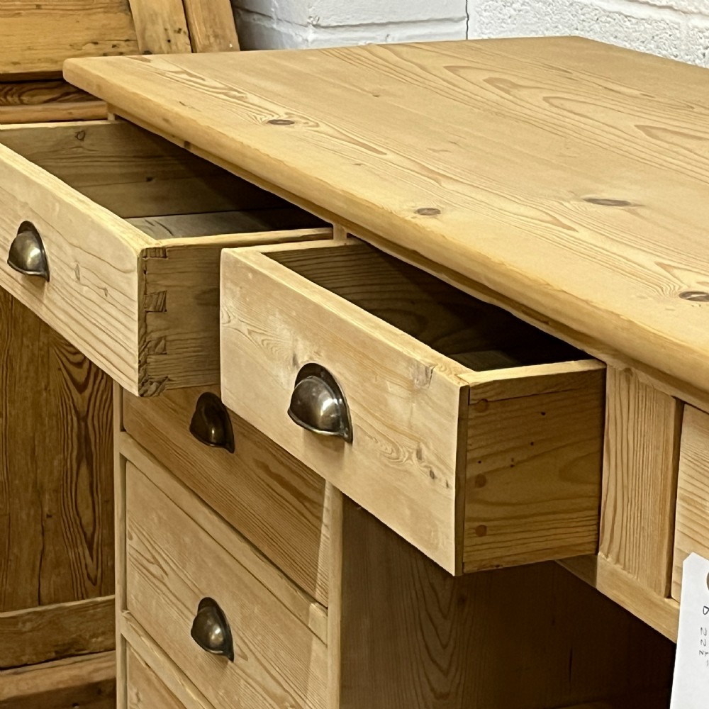 Very Large Pine Sideboard With 10 Drawers View V
