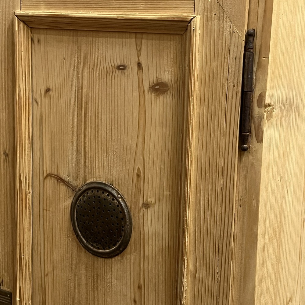 Antique Pine Single Door Larder Cupboard With 4 Drawers View VII