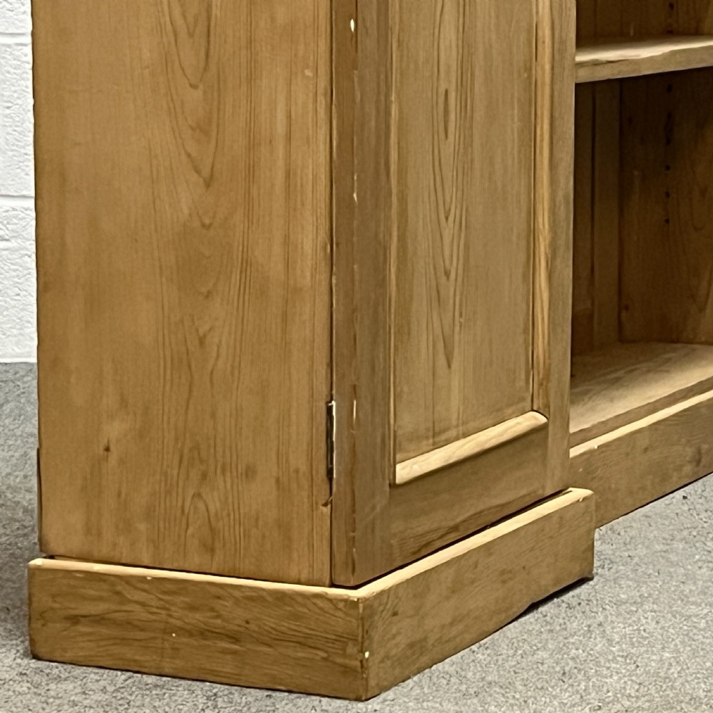Victorian Pine Bookcase With Cupboard Doors View VI