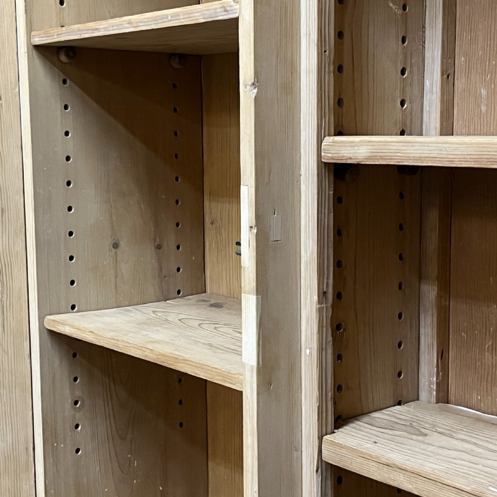 Victorian Pine Bookcase With Cupboard Doors View IX