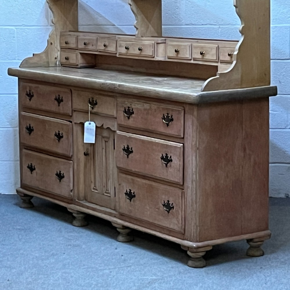 Large Edwardian Pine Dresser With Open Rack And Drawers View IV