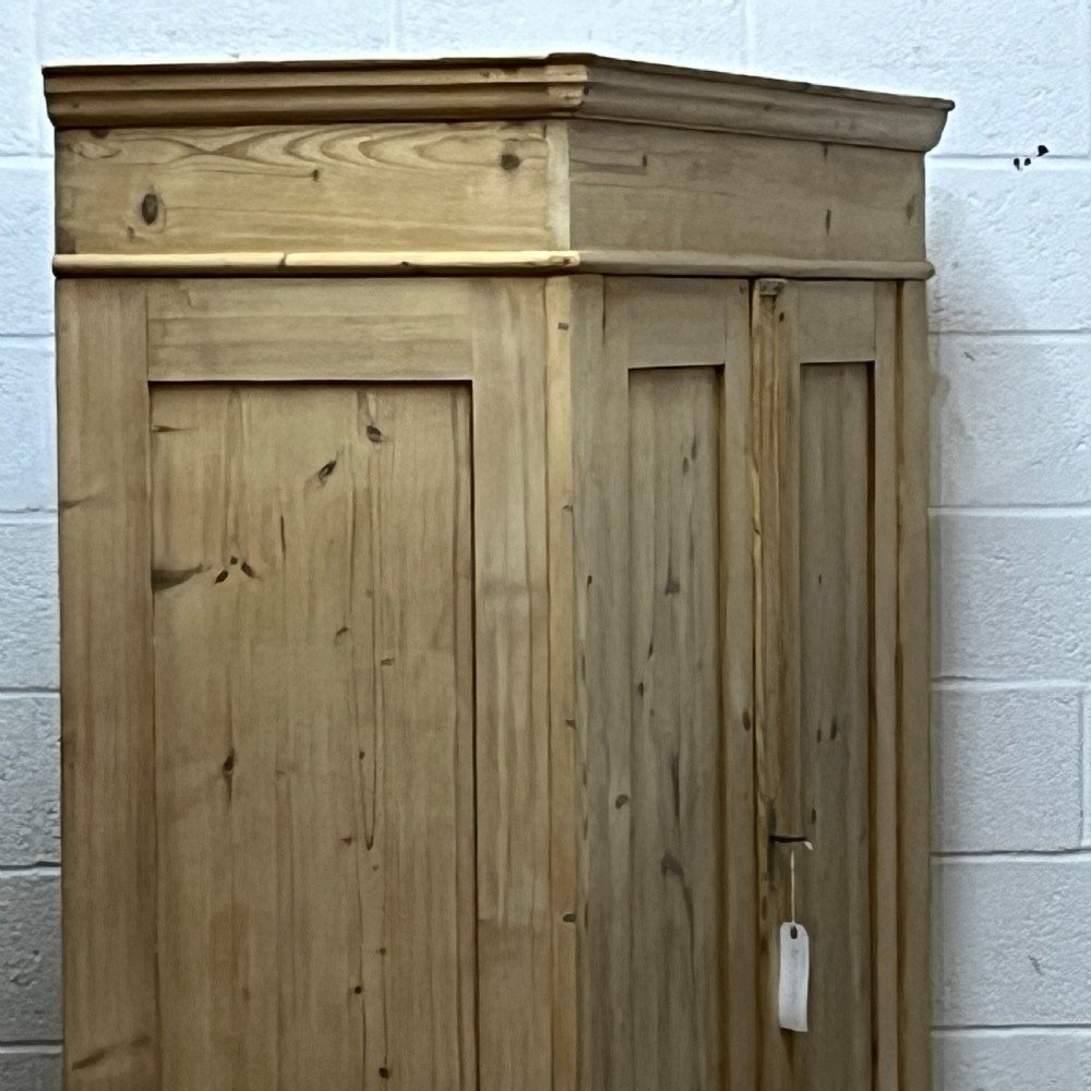 Small Double Antique Pine Wardrobe (Dismantles) View VI