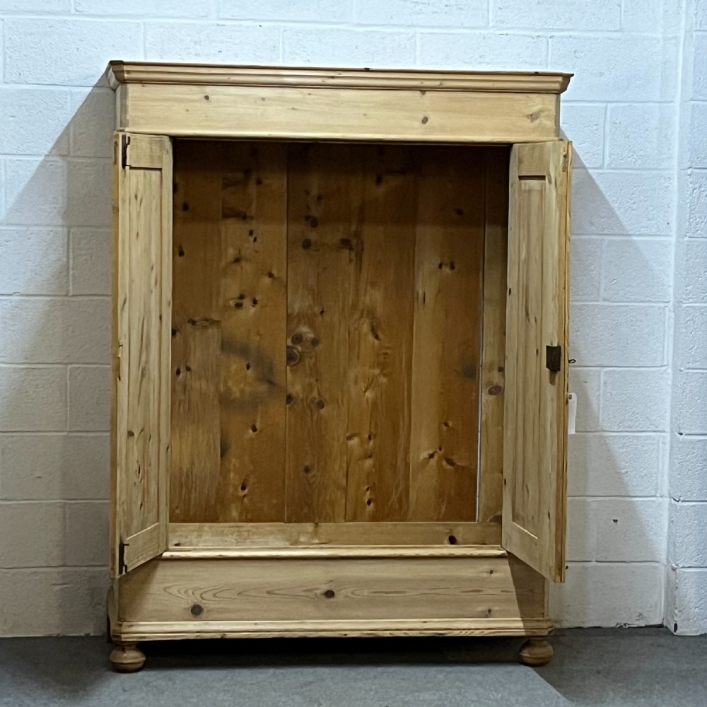 Small Double Antique Pine Wardrobe (Dismantles) View VIII