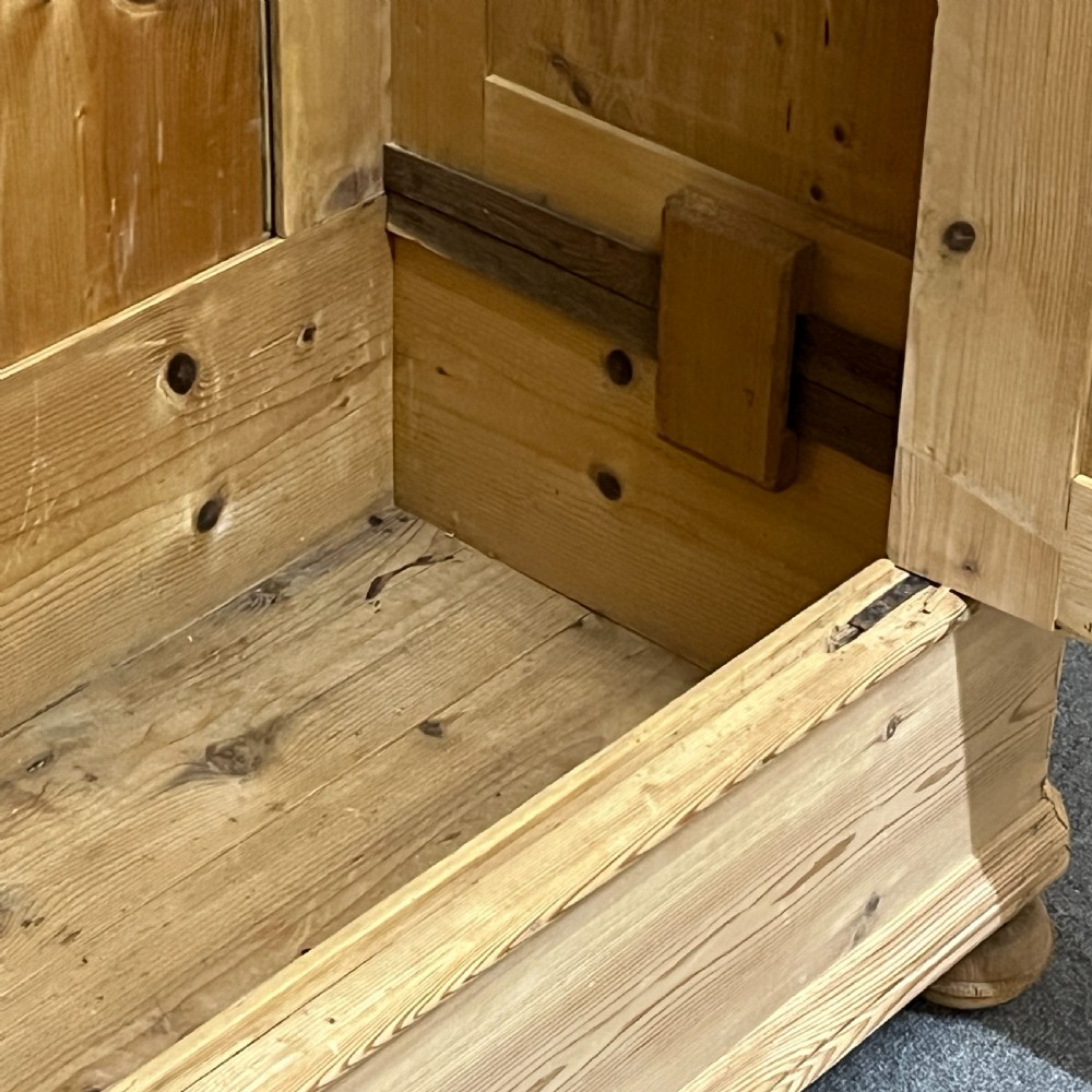 Small Double Antique Pine Wardrobe (Dismantles) View IX