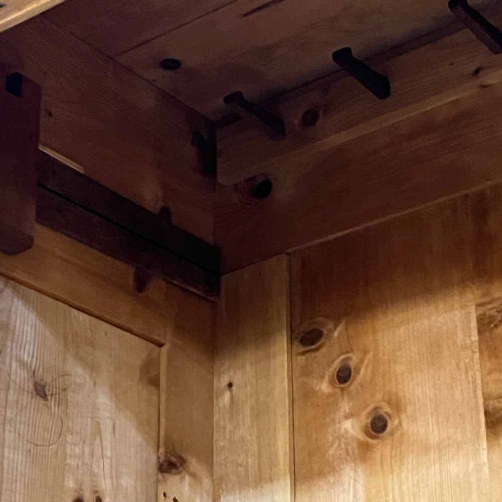 Small Double Antique Pine Wardrobe (Dismantles) View X