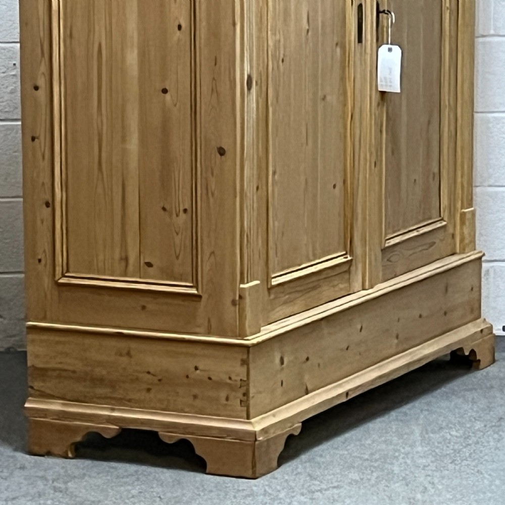 Double East German Antique Pine Wardrobe (Dismantles) View V