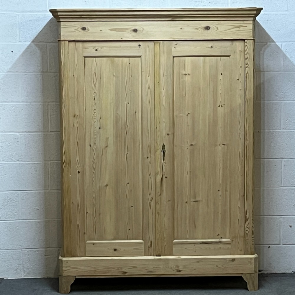 Large French Antique Pine Wardrobe (Dismantles)