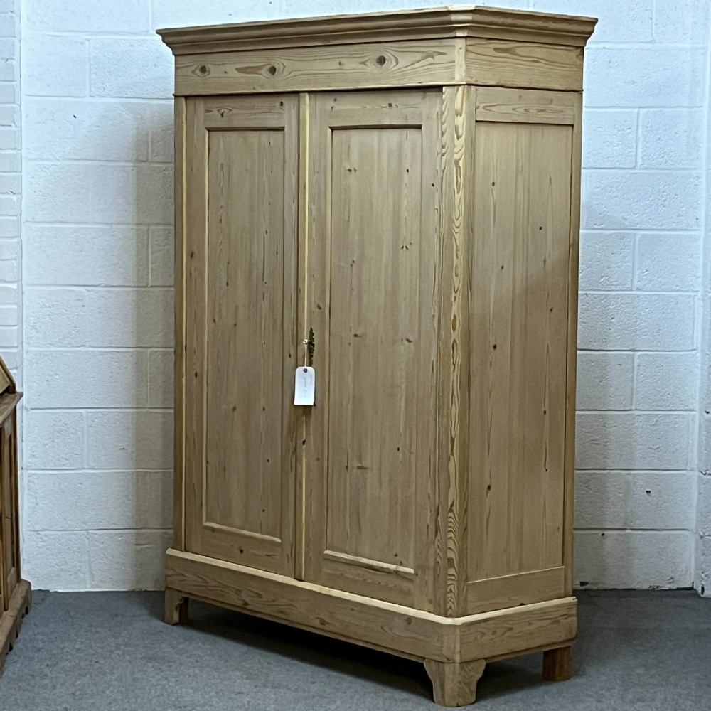 Large French Antique Pine Wardrobe (Dismantles) View III