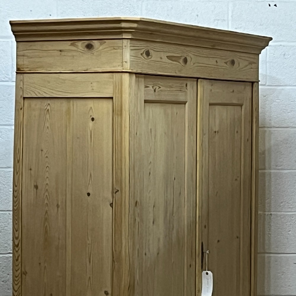 Large French Antique Pine Wardrobe (Dismantles) View IV