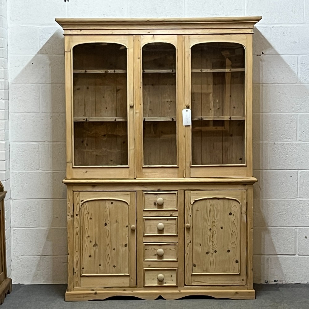 Large Antique Pine Glazed Dresser