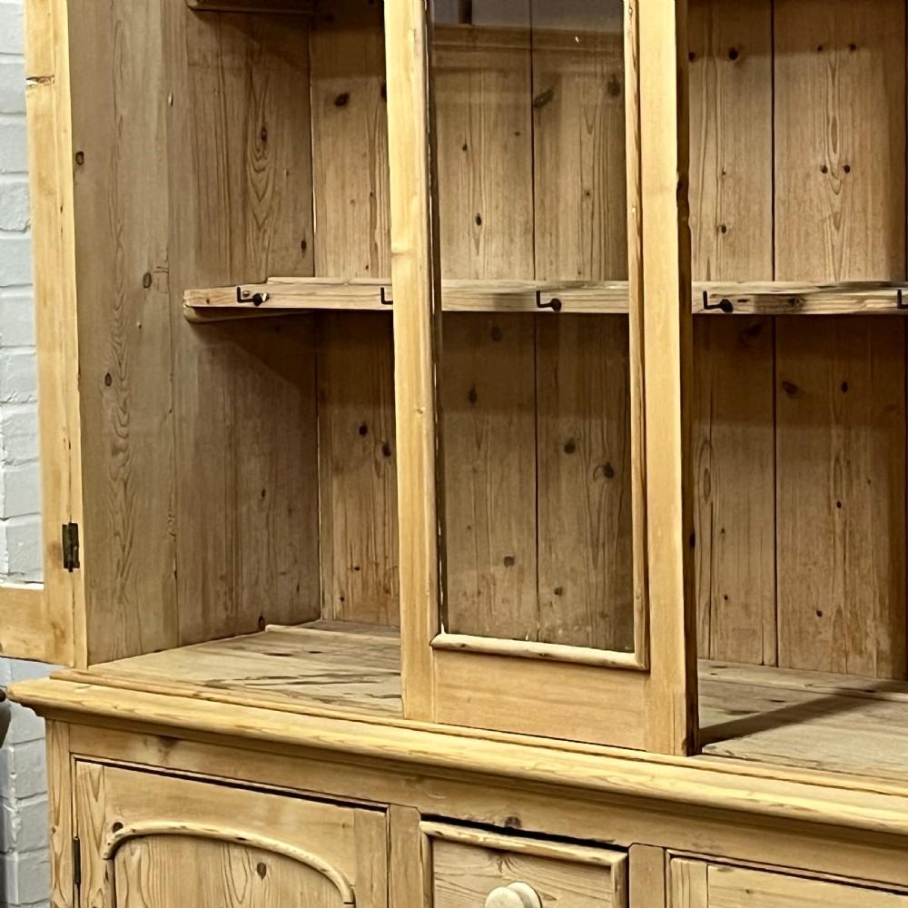 Large Antique Pine Glazed Dresser View V