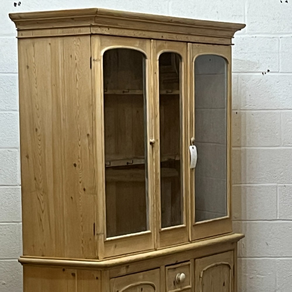 Large Antique Pine Glazed Dresser View VI