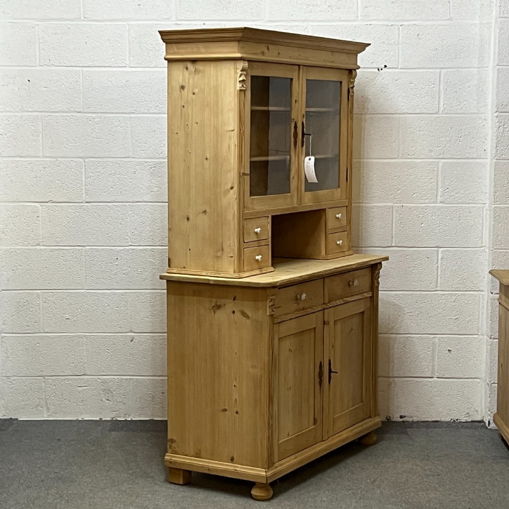 Partly Glazed Antique Pine Dresser View III