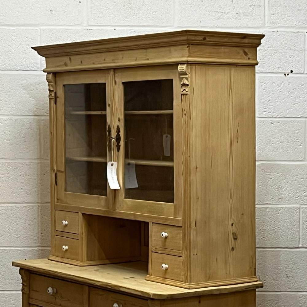 Partly Glazed Antique Pine Dresser View IV