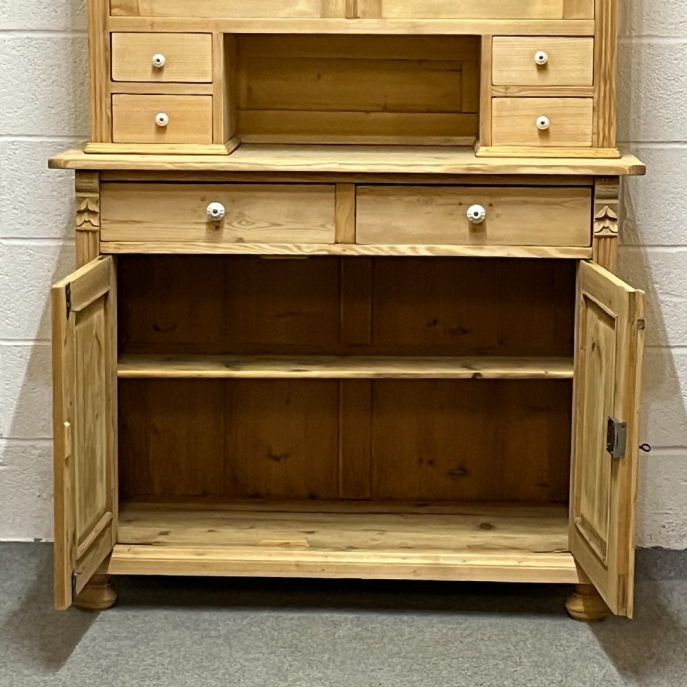 Partly Glazed Antique Pine Dresser View VII