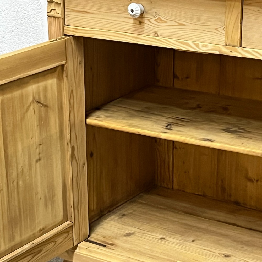 Partly Glazed Antique Pine Dresser View VIII