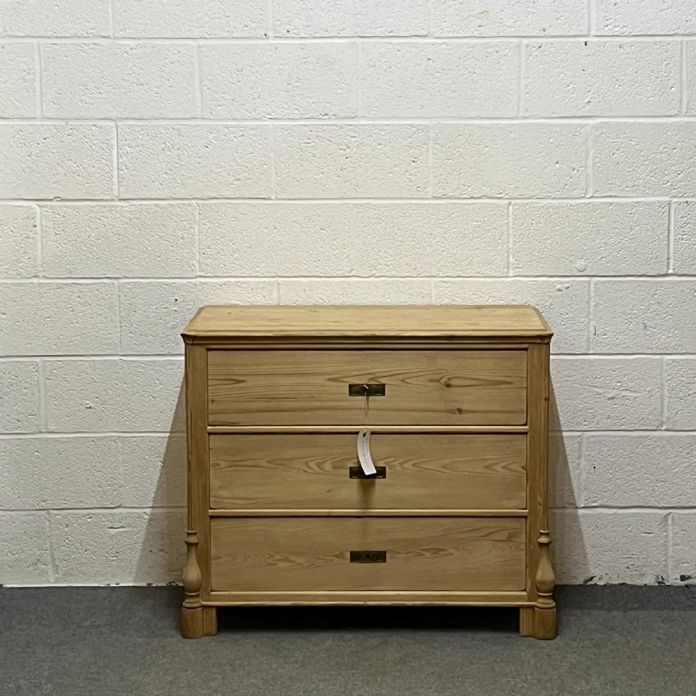 Antique Pine Chest Of 3 Drawers