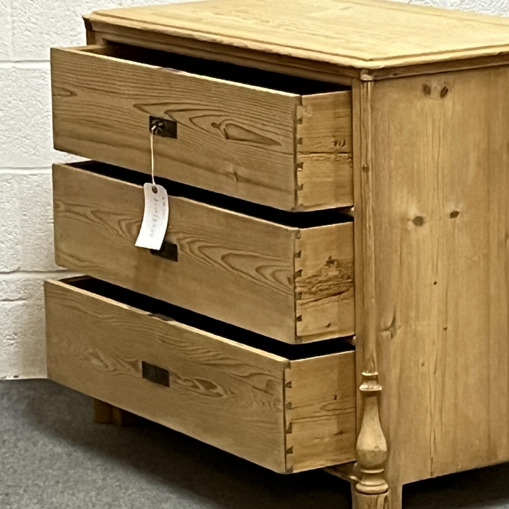 Antique Pine Chest Of 3 Drawers View III