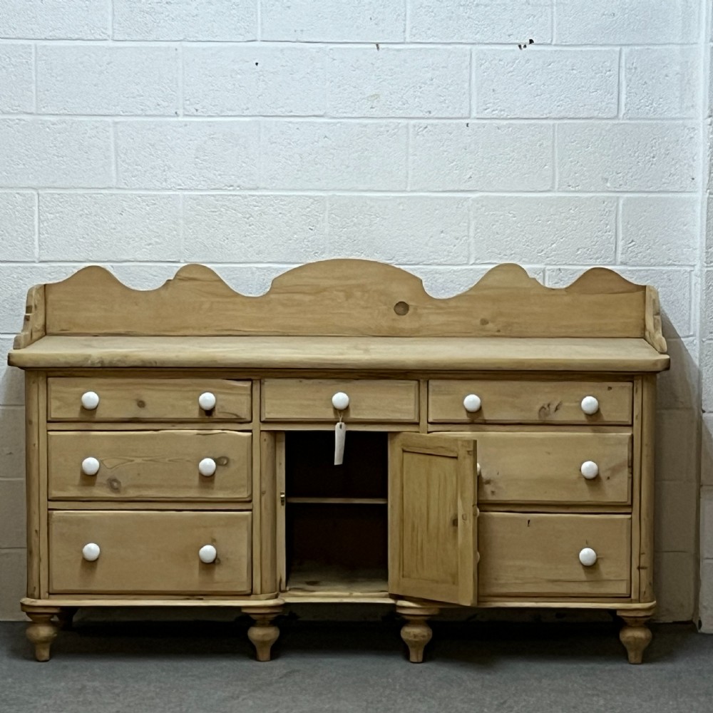Large Victorian Pine Sideboard With Drawers View II