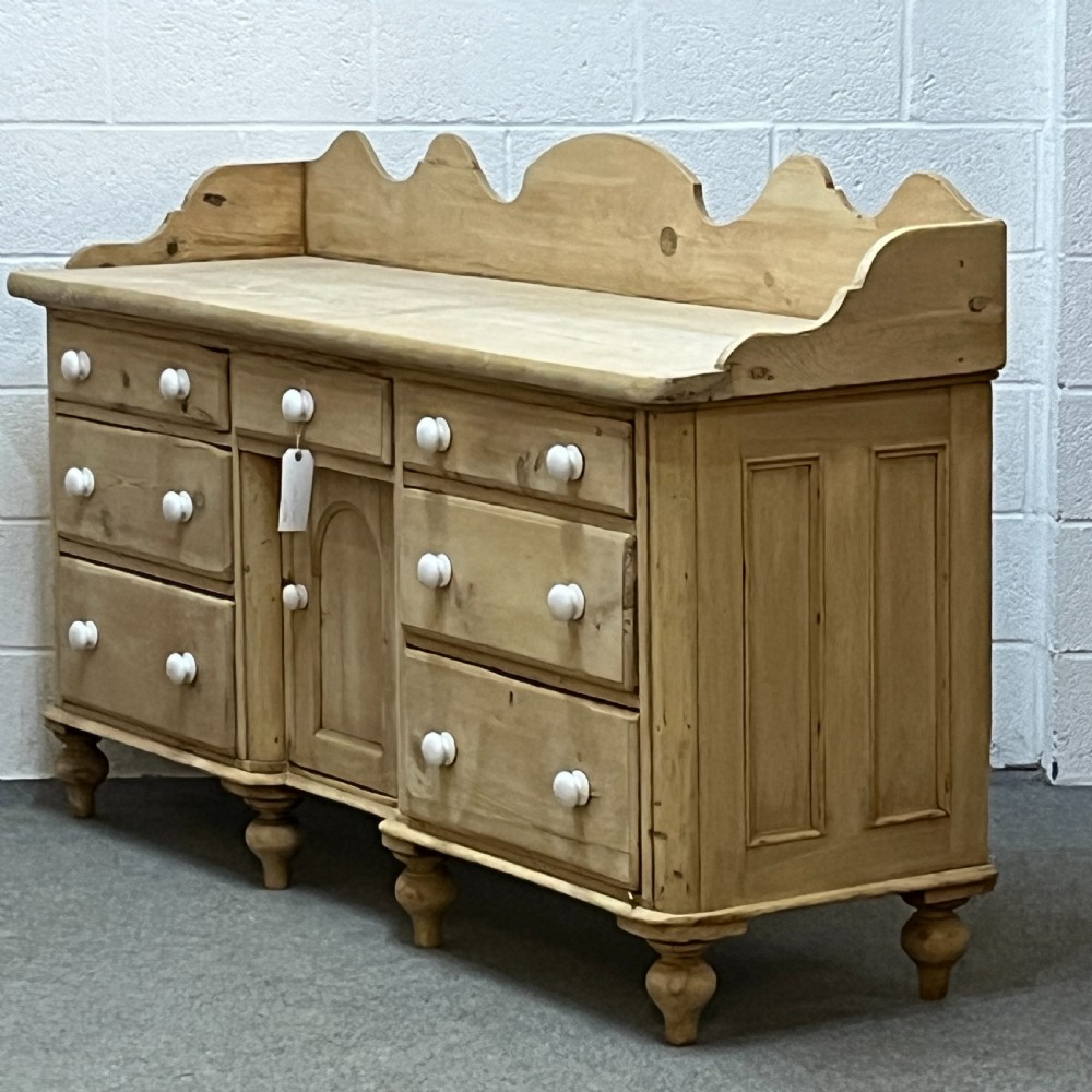 Large Victorian Pine Sideboard With Drawers View III