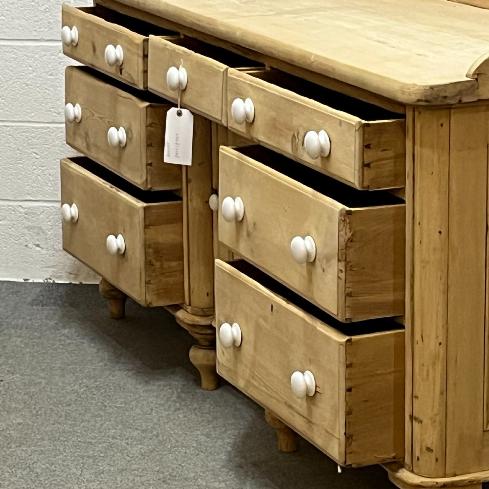 Large Victorian Pine Sideboard With Drawers View V