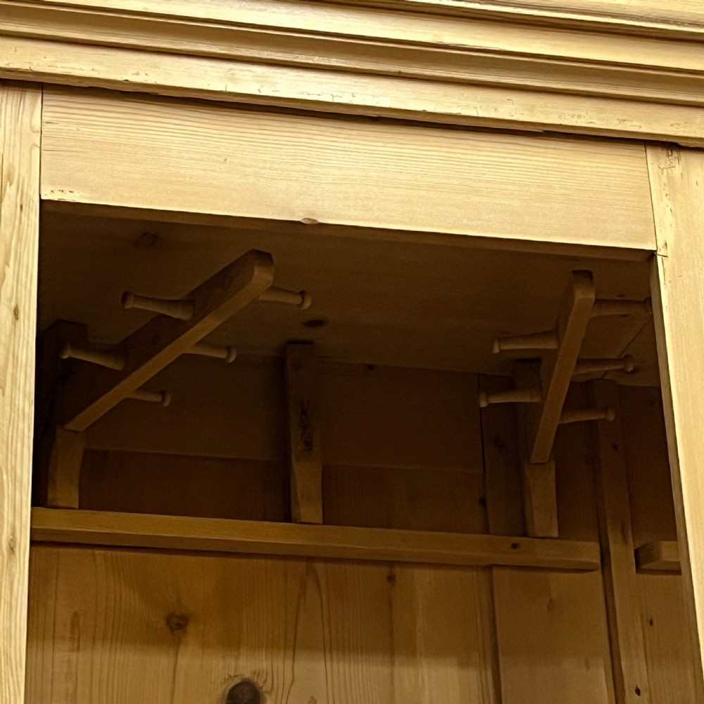 Large Antique Pine Wardrobe (Separates Into 2 Sections For Delivery) View IX