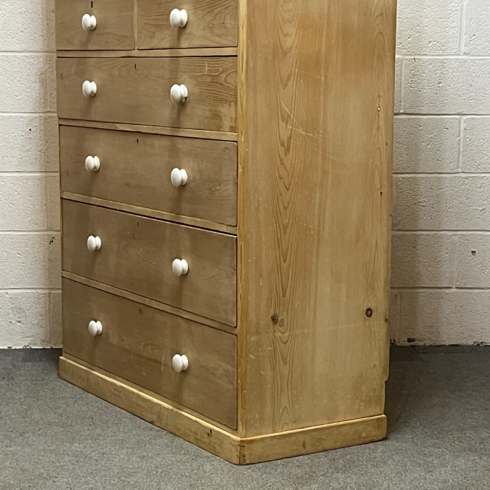 Stunning Tall Victorian Pine Linen Press With Drawers View VII