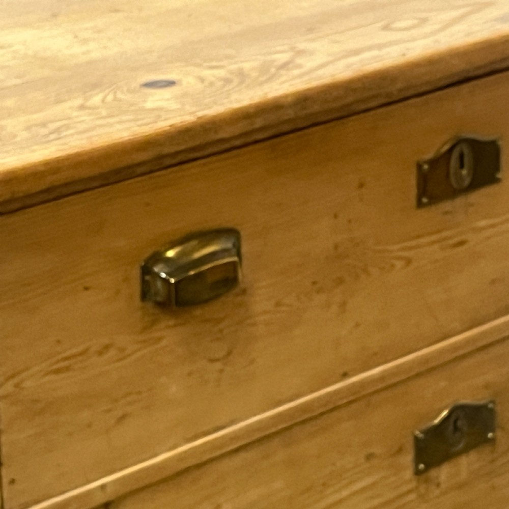 Waxed Antique Pine Chest Of 3 Drawers View VI