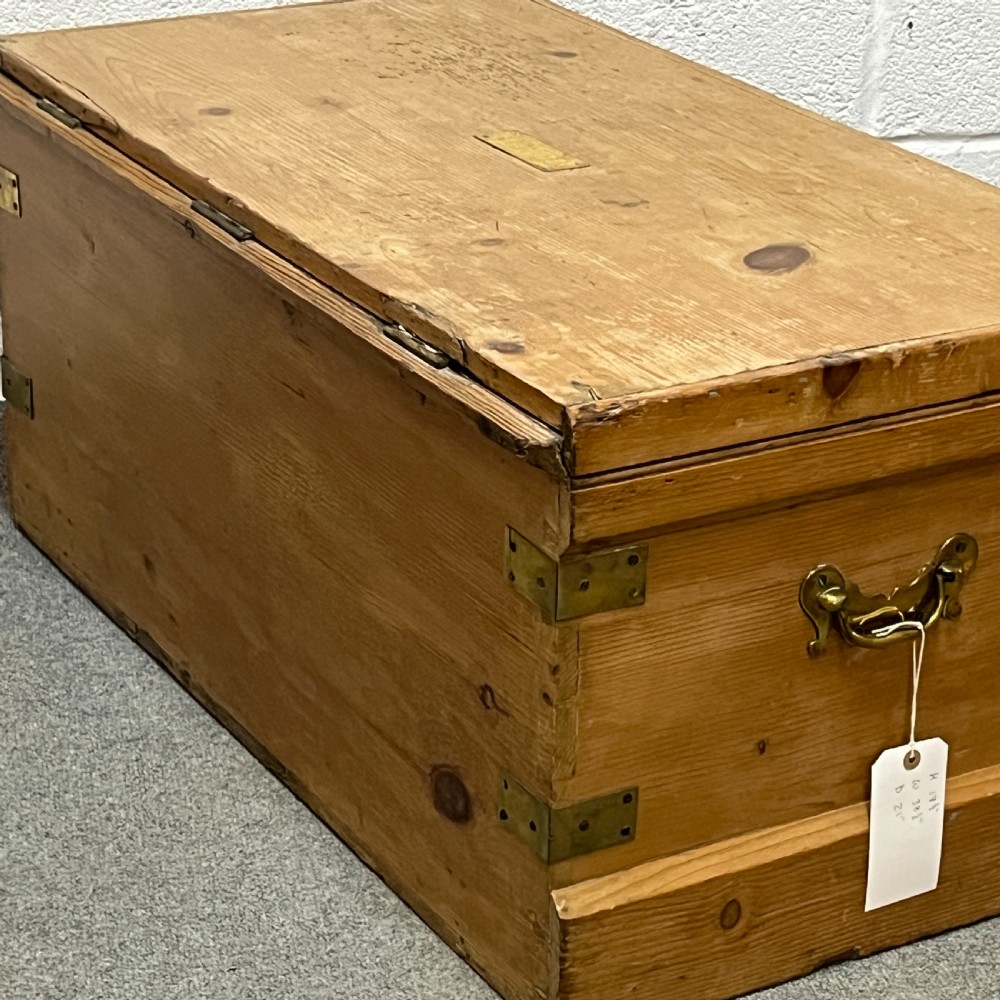 Antique Pine Seamans' Chest View XI
