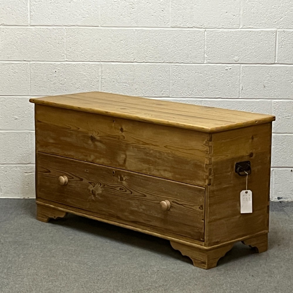 Very Large Antique Pine Mule Chest View III