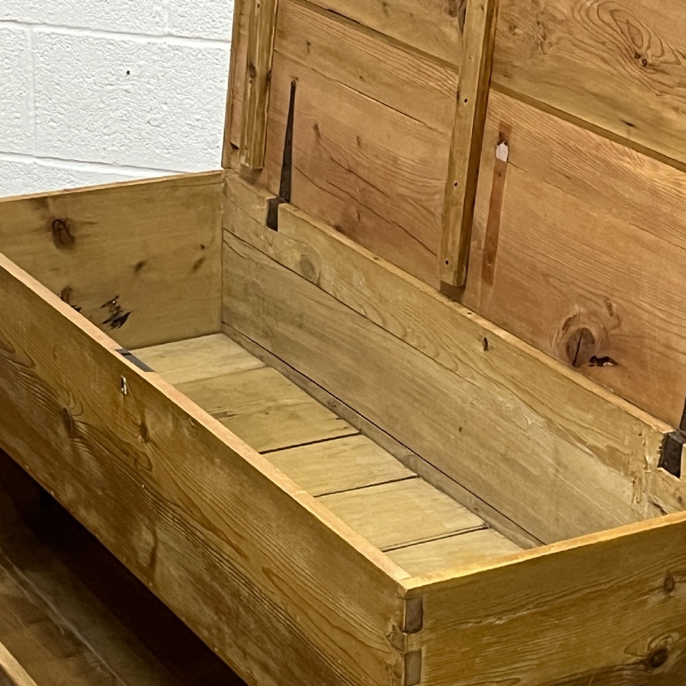 Very Large Antique Pine Mule Chest View VI