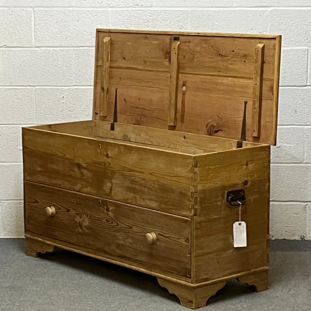 Very Large Antique Pine Mule Chest View VIII
