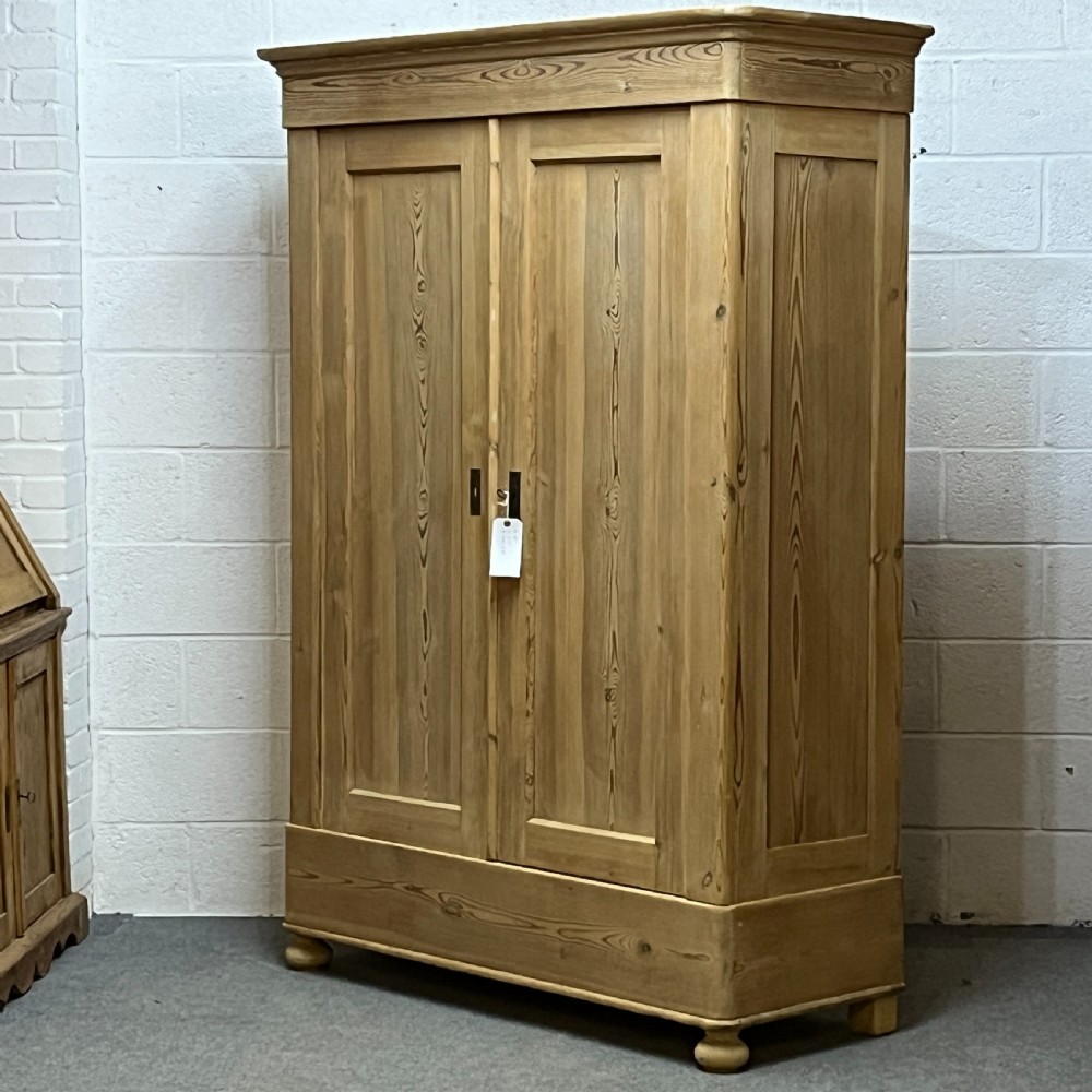 Antique Pine Double Wardrobe (Dismantles) View III