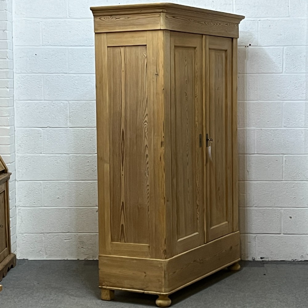 Antique Pine Double Wardrobe (Dismantles) View IV