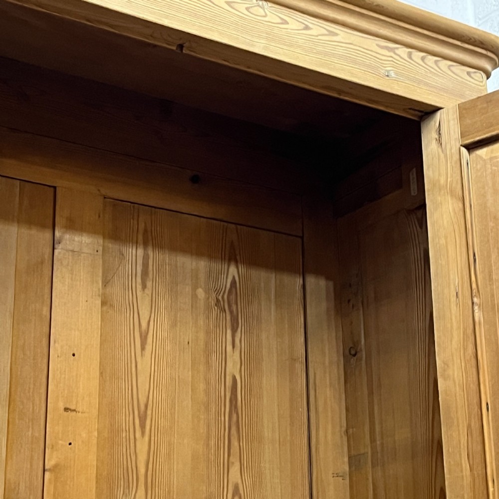 Antique Pine Double Wardrobe (Dismantles) View VII
