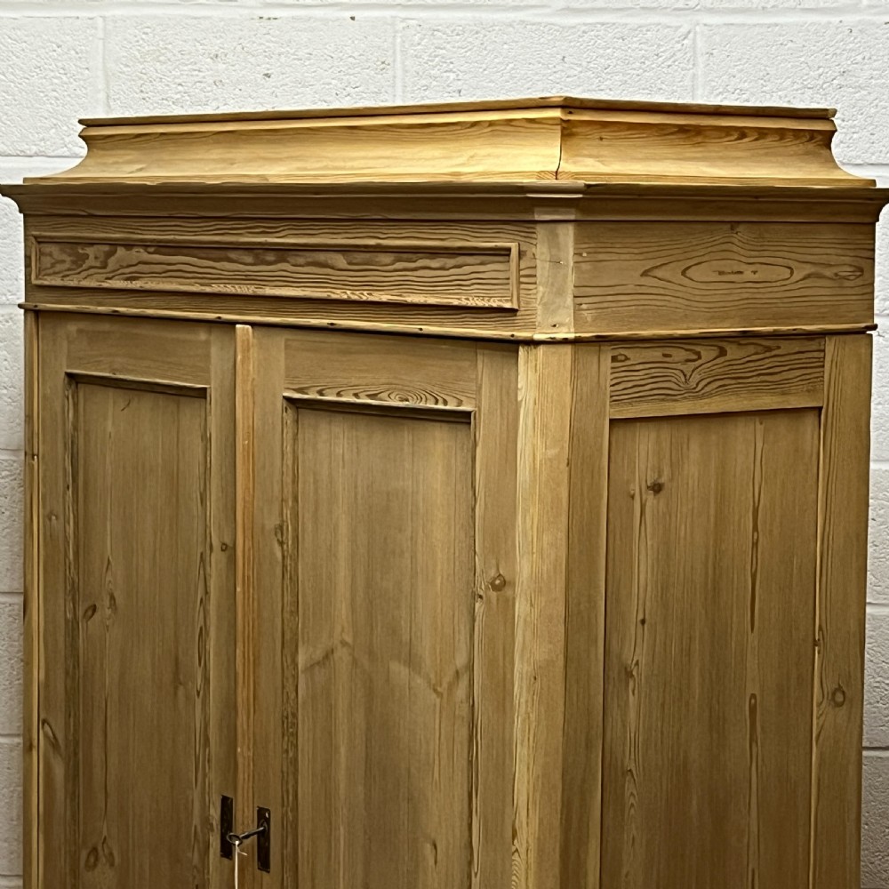 Tea Caddy Top Small Danish Antique Pine Wardrobe (Dismantles)  View VIII