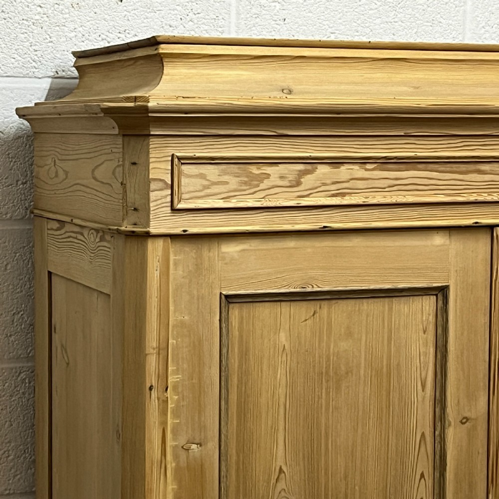 Tea Caddy Top Small Danish Antique Pine Wardrobe (Dismantles)  View IX