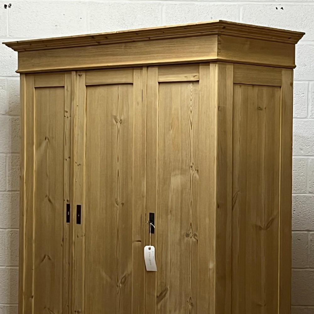 Antique Pine Triple Wardrobe (Dismantles) View VII