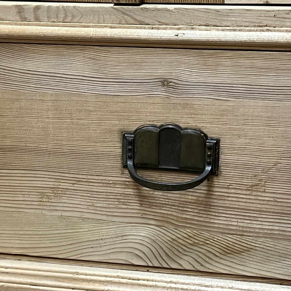 Small Triple 1930’s Pine Wardrobe Bottom Drawers (Dismantles) View XIV