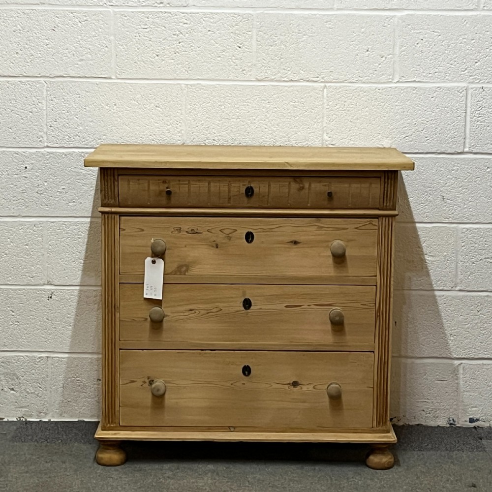 Danish Antique Pine Chest Of Drawers